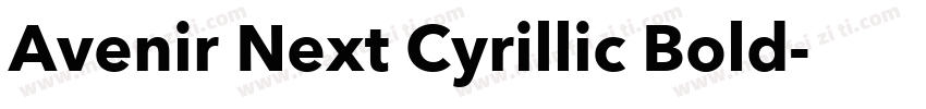 Avenir Next Cyrillic Bold字体转换